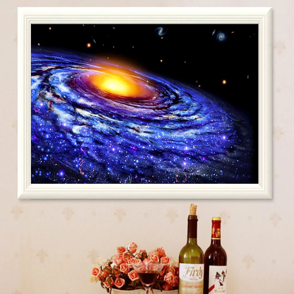 Full DIY 5D Diamond Painting Cosmic Space Cross Stitch Embroidery Patterns Rhinestones Mosaic | Дом и сад
