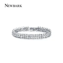 NEWBARK Plant Leaf Design Bracelet & Bangle For Women Female Unique Wheat Charm with Marquise AAA+ CZ Stone Christmas Jewelry