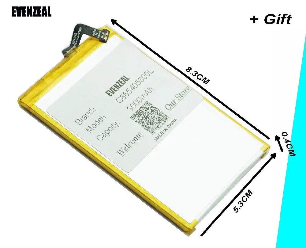 

EVENZEAL 1x High Quality Mobile Cell Phone battery for Blu Studio XL / XL LTE / XL 6.0 HD D850Q S0190UU C865405300L 3000mAh