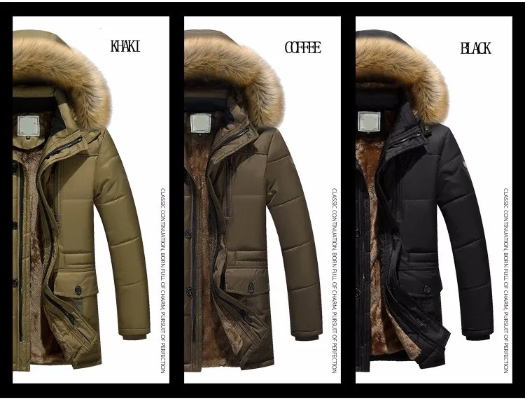Новая брендовая одежда, зимняя куртка для мужчин, модная зимняя парка для мужчин с меховым капюшоном, повседневные теплые мужские пальто, толстые длинные парки Homme 5XL