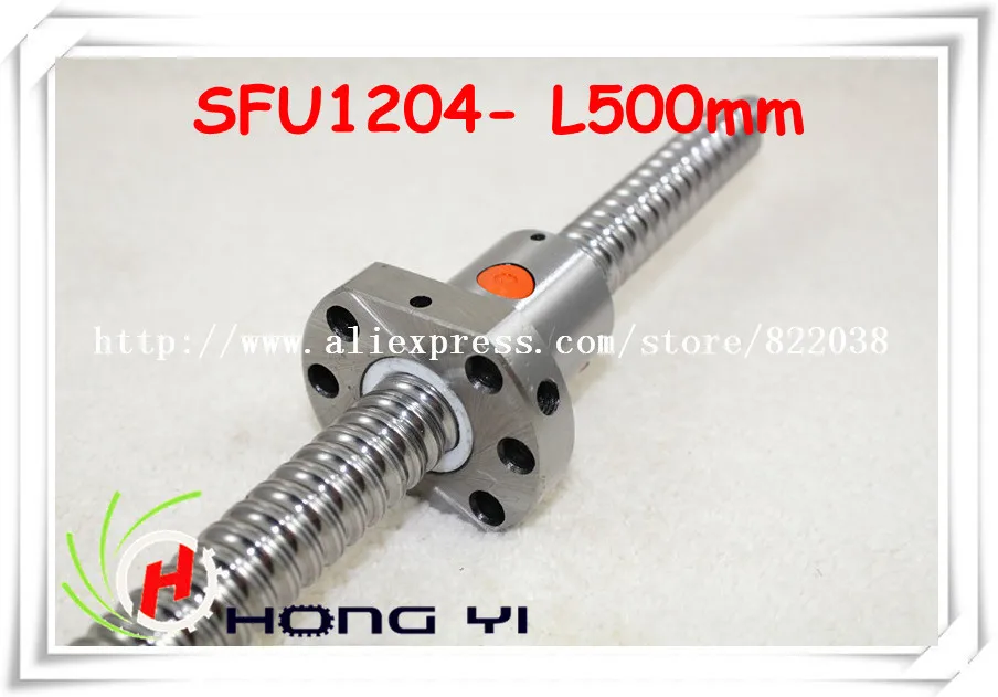 

1pcs Ball screw SFU1204 - L500mm+ 1pcs Ballscrew Ballnut for CNC and BK/BF10 standard processing