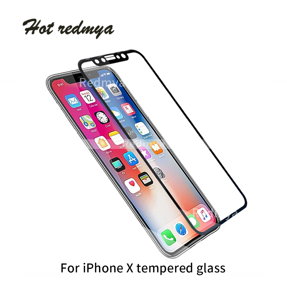 Screen Protector Tempered Glass For iPhone X Protective Film Hard Full
