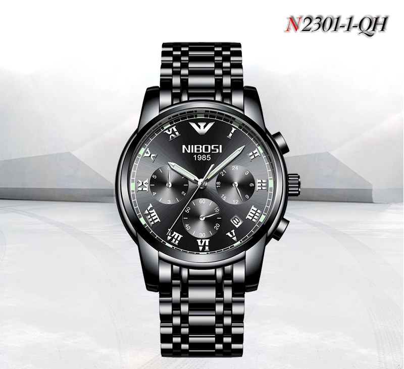 NIBOSI Relogio Masculino Mens Watch Silver and Gold Men's Watches Clock Man Full Steel Quartz Clock Man Stainless Steel Watch (10)