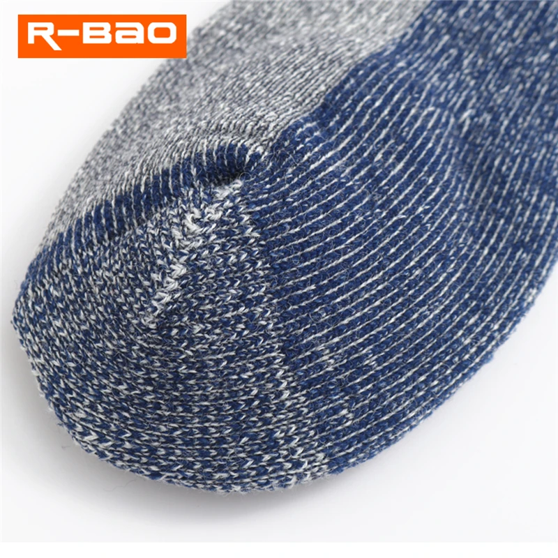 R-BAO Merino Wool Socks Outdoor Skiing Hiking Socks High Quality Terry Thicken Keep Warm Wool Socks for Winter RB3308