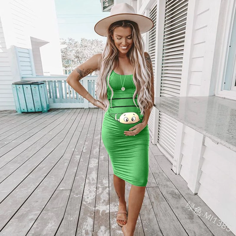 Maternity Pregnancy Sleeveless Dress Skinny Maxi Long Pregnant Baby Loading Mummy Dresses For Photo Shoot Vestido Breastfeeding (6)