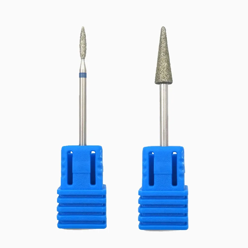 HYTOOS 2 шт. набор алмазных сверл для ногтей 3/3" роторные заусенцы для кутикулы чистые маникюрные наконечники электрические сверла аксессуары инструменты для дизайна ногтей - Цвет: H0210DAndD-3