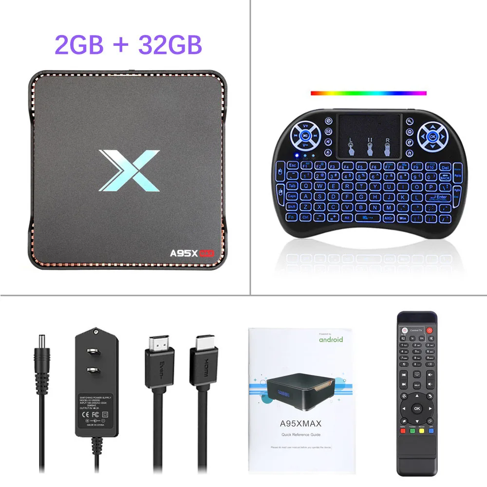 A95X MAX X2 Android 8,1 ТВ-приставка 4 Гб 64 Гб Amlogic S905X2 2,4G и 5G Wifi BT4.2 1000 м смарт-ТВ приставка поддержка записи видео приставка - Цвет: 2G 32G 7 color i8