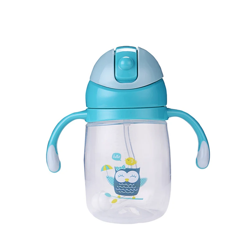 Baby Cute Owl Training Cups BPA Free Healthy Bottle Child Leak-Proof Double Handle Bottle Kid Water Feeding Learn Drinker T0700 (5)