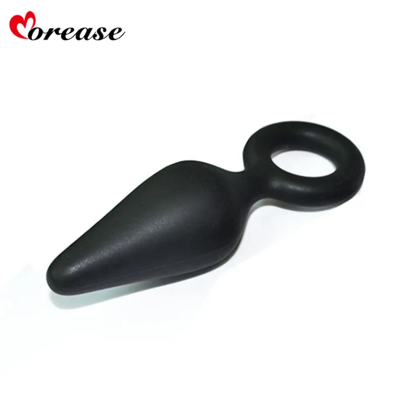 Anal font b Sex b font font b Toys b font Silicone Butt Plug Black Anal