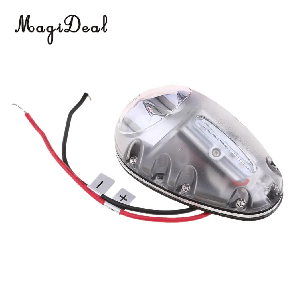 MagiDeal Stainless Steel LED Boat Marine Yacht Bow Docking Light Surface Mount for Kayak Canoe Fishing Dinghy Accessories