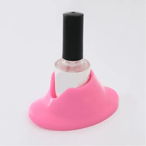 1Pc Nail Art Manicure Silicone Nail Polish Slanted Holder Bottle Rack