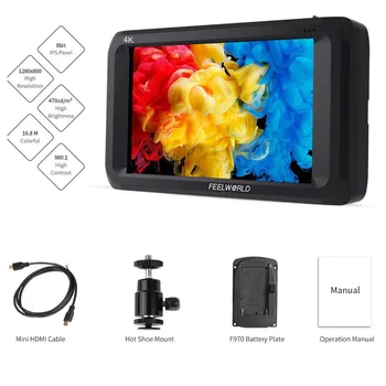 

Feelworld S450-M 4.5'' SDI/4K HDMI Input On-Camera Monitor Full HD Screen Video Display 3G-SDI Output Video Monitor for Camera