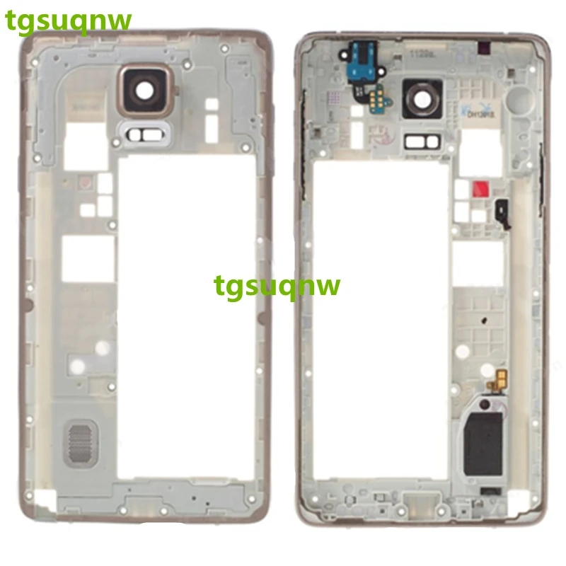 Для samsung Galaxy Note 4 N910F N910 средняя панель пластины рамка Корпус рамка задняя Корпус с небольшими Запчасти B/W/G