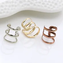 Koreanische u-förmigen ohr clip Europäischen und Amerikanischen mode ohr nägel drei kreise kreative neue ohrringe großhandel(China)