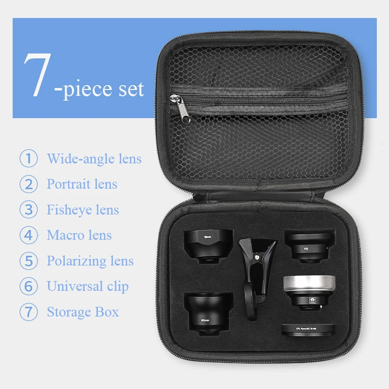 SIRUI Mobile Lens External high-definition SLR mirror set universal cellphone lens Macro portrait lens wide-angle fisheye lens SIRUI Mobile Lens External high-definition SLR mirror set universal cellphone lens Macro portrait lens wide-angle fisheye lens