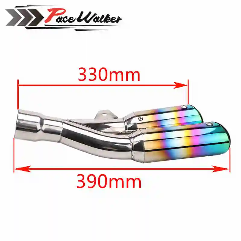 Universal Dual Motorcycle Exhaust Muffler Pipe Slip On For Motocross