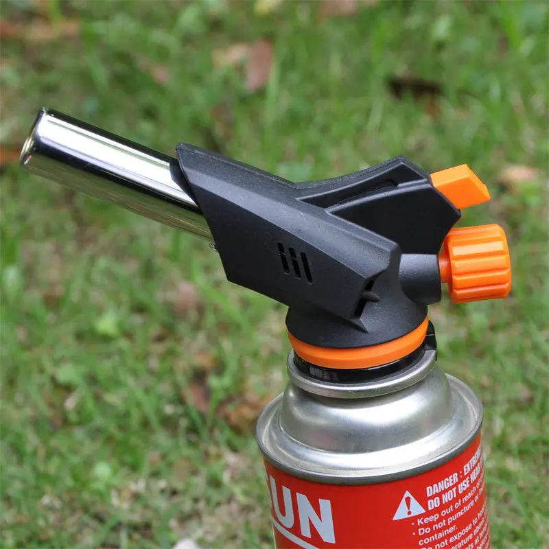 Portable barbecue,Portable Welding Gas Torch Flame Gun Electronic Ignition Lighter Burner High