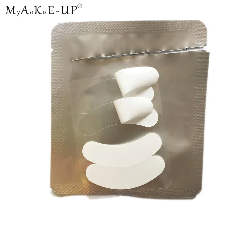 10 Packs 3D Silicone Eye Pads False Eyelashes Makeup Tools Patches For Eyelash Extension Paper