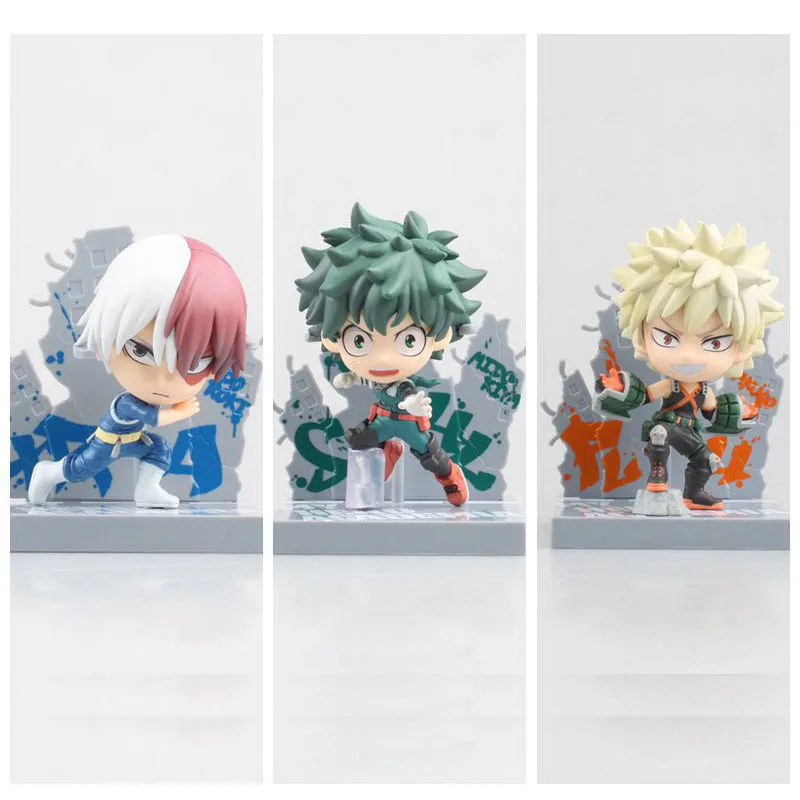 10 см японский аниме My Hero Academia фигура Q версия Deku Katsuki Bakugo Todoroki Shoto ПВХ Декор игрушки
