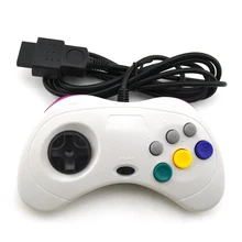 Высокое качество белый игровой контроллер классический геймпад джойстик проводной игровой коврик для sega saturn