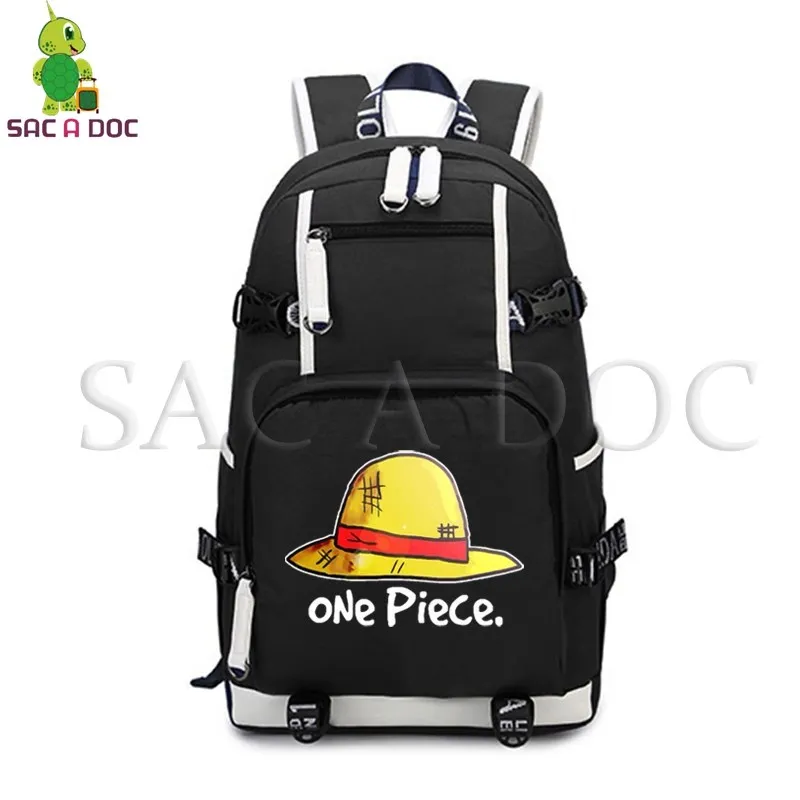 

Anime One Piece Backpack for Teenage Girls Boys Laptop Backpack Luffy Chopper Large School Bags Women Men Travel Rucksack