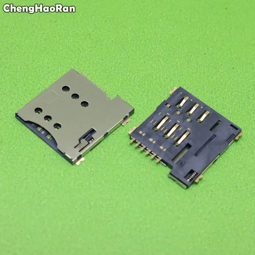 ChengHaoRan Micro SIM 6PIN карты гнездо детские часы 10 шт. Push-push Тип слот лоток держатель Reader адаптер ремонт разъем