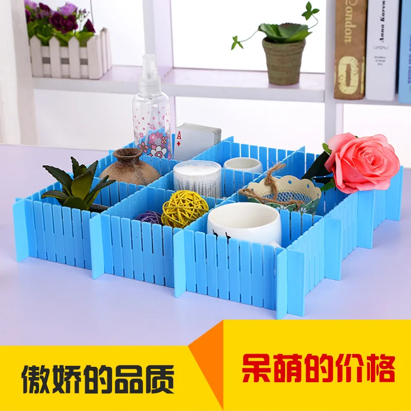 

Diy Thickening Plastic Accept Box A Partition Free Combination Lattice Drawer Partition Plate Mesh Division Arrangement Grid