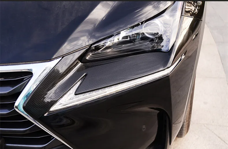 Настоящие фары из углеродного волокна для бровей аксессуары для век передняя фара для бровей для Lexus NX серии NX300H NX200T
