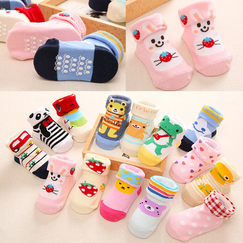 Newborn cartoon socks for baby winter cute girl and boy meias infantile