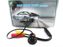 18.5mm Drill Hole Car Parking Backup Reverse Rear View Camera 8 LED Night Vision 170 Degree Mini Waterproof Color CCD Image