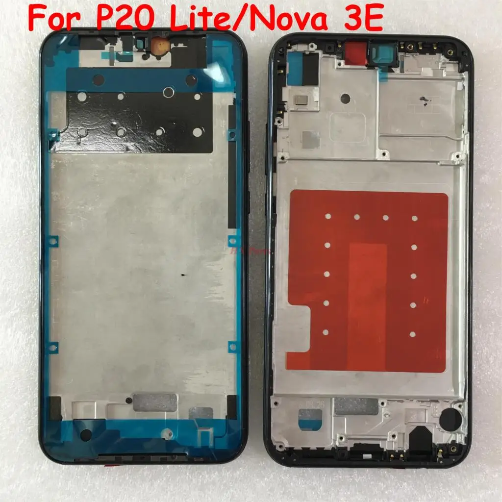 ЖК Задняя Лицевая панель для Huawei P20 Lite/Nova 3E передняя рамка корпус средняя Шасси +
