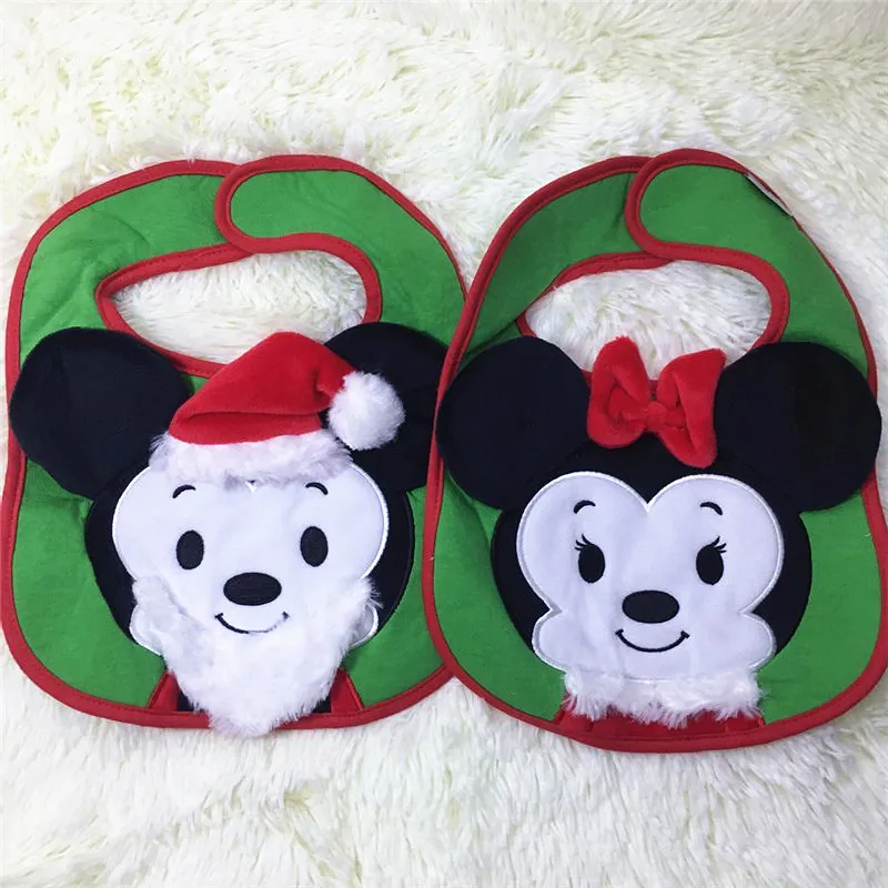 

new 1pcs plush cloth cartoon doll Rice pocket Christmas bib mouse Christmas Children's gift