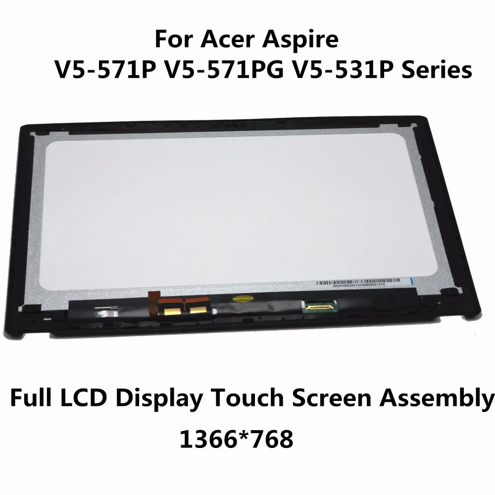 Full LCD Display Touch Screen Assembly + Bezel For Acer Aspire V5 571P