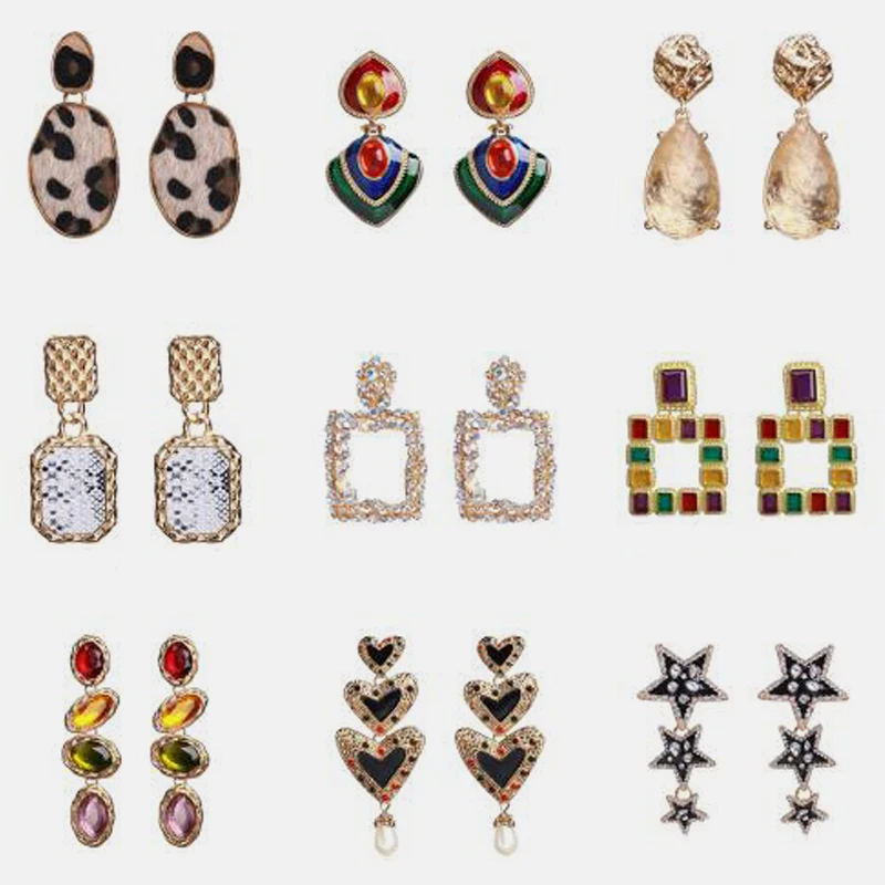 

Bestessy 2019 Classic Fashion Za Jewelry Leopard Print Bijoux Femme Earrings For Women Charm Dangle Drop Earrings pendientes