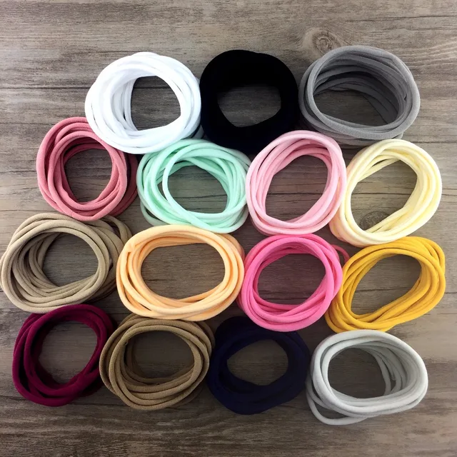 Special Offers 10 pcs/lot, Super Soft THIN Nylon Headbands, Leave no mark skinny headband for DIY Hair Accessories
