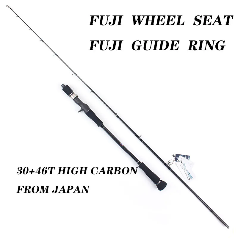 

Japan Full Fuji Parts MADMOUSE Slow Jigging Rod 1.9M PE 3-5 Lure Weight 80-350G 15KGS Spinning/casting Ocean Boat Fishing Rod