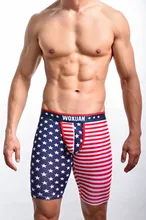 New Fashion USA Flag Printed Shorts Men Sexy Novelty Skinny Leggings Bottoms/Gay Funny Lounge Pants Beachwear FX1018