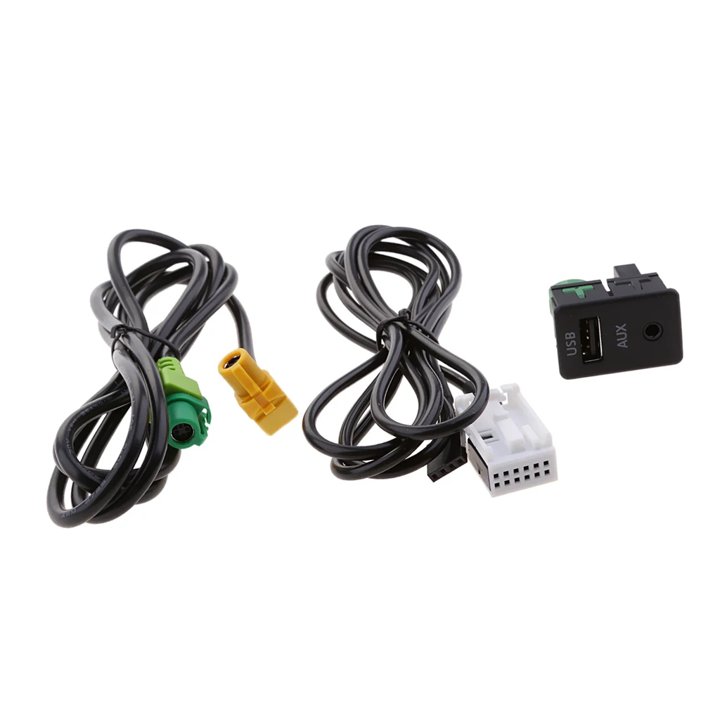 Car USB AUX Audio Input Cable Adapter Plug Kit For VW Passat B6 B7 CC Touran