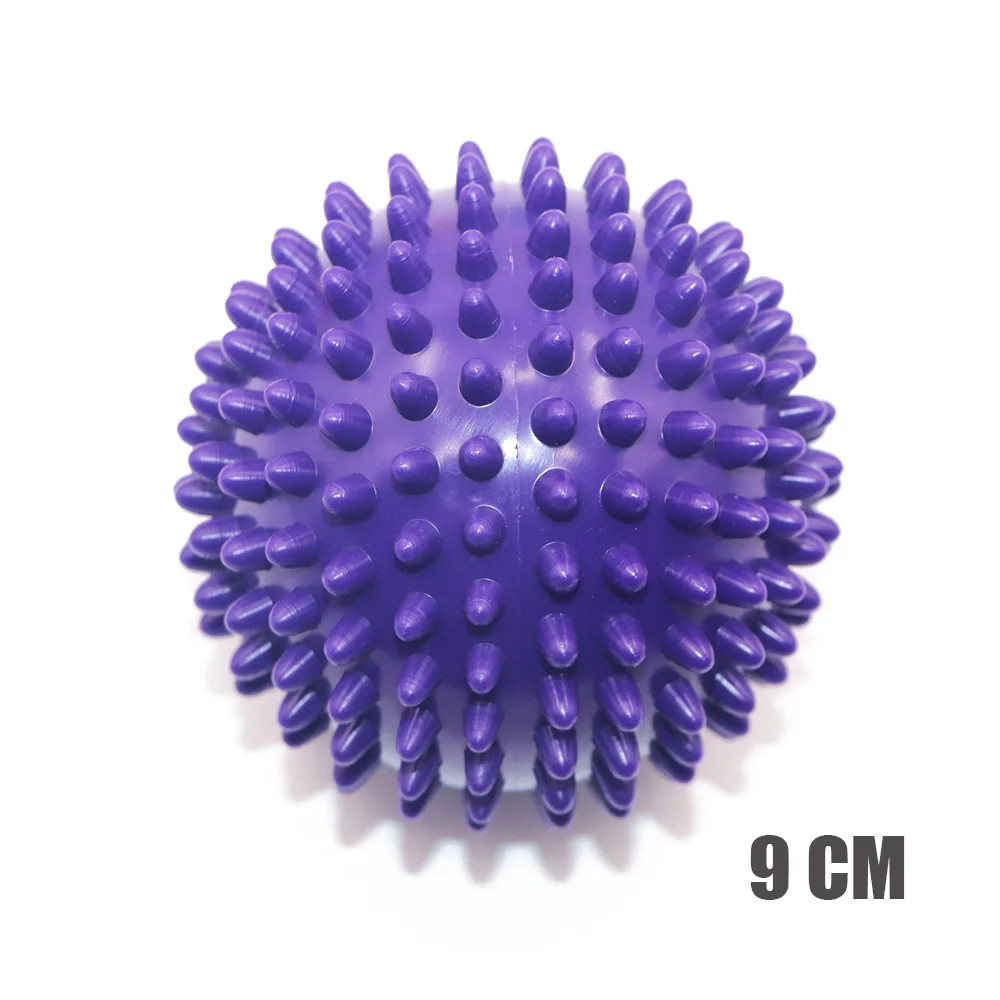 7,5 см/9 см 8 цветов, массажные мячи из ПВХ, фитнес-мячи, расслабляющий аппарат для мышц, триггер, фитнес-оборудование, мячи для расслабления ног - Цвет: Фиолетовый