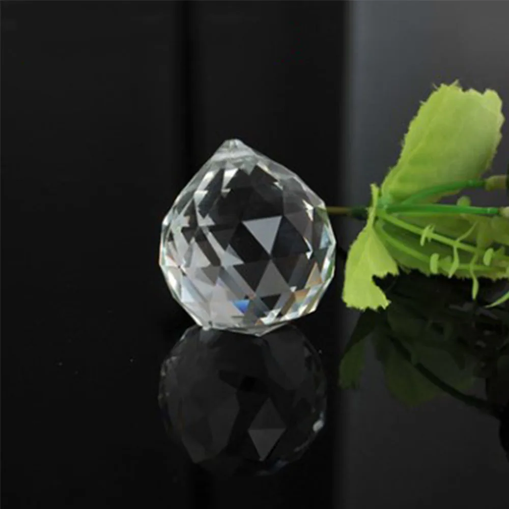 Faceted Clear Crystal Ball 2