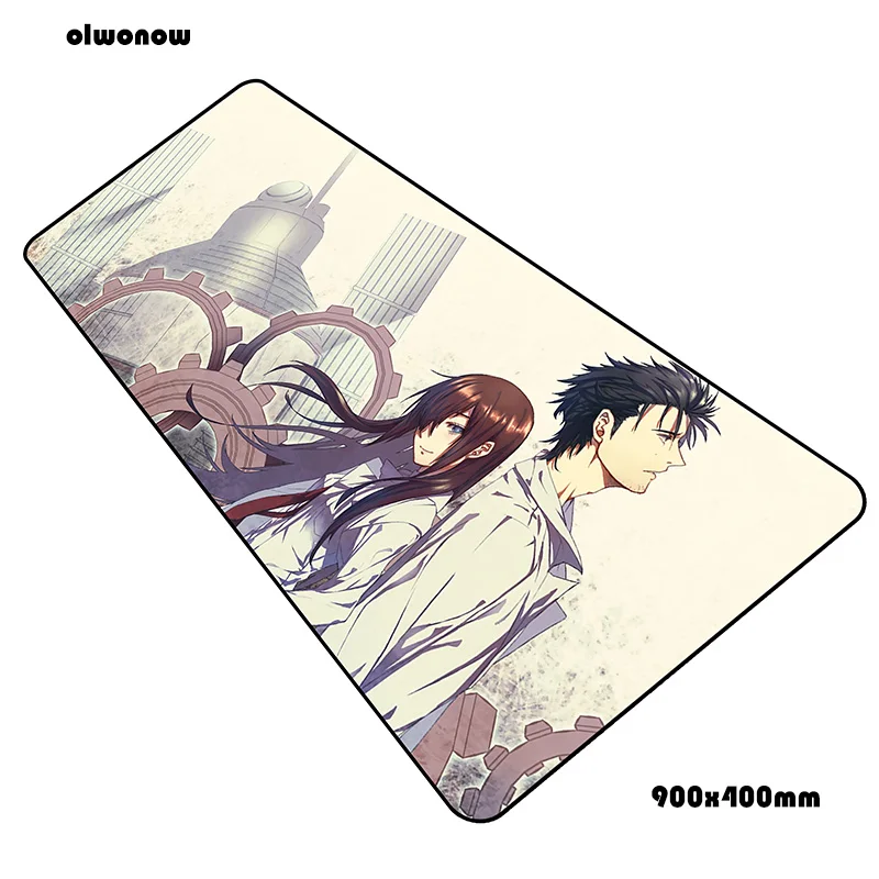 Steins Gate padmouse 900x400x3 мм игровой коврик для мыши игры, красочные большой коврик для мыши геймер компьютерный стол xl коврик notbook коврик для мышки pc