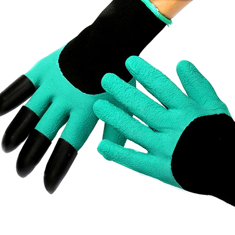 

1 pair Home Cleaning Latex Garden Glove With Fingertips Claws Glove Raking Digging Planting DROP SHIPPING OK