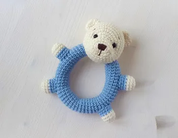

crochet Bear Rattle Toy Baby Rattle Teether Infant Rattle gift