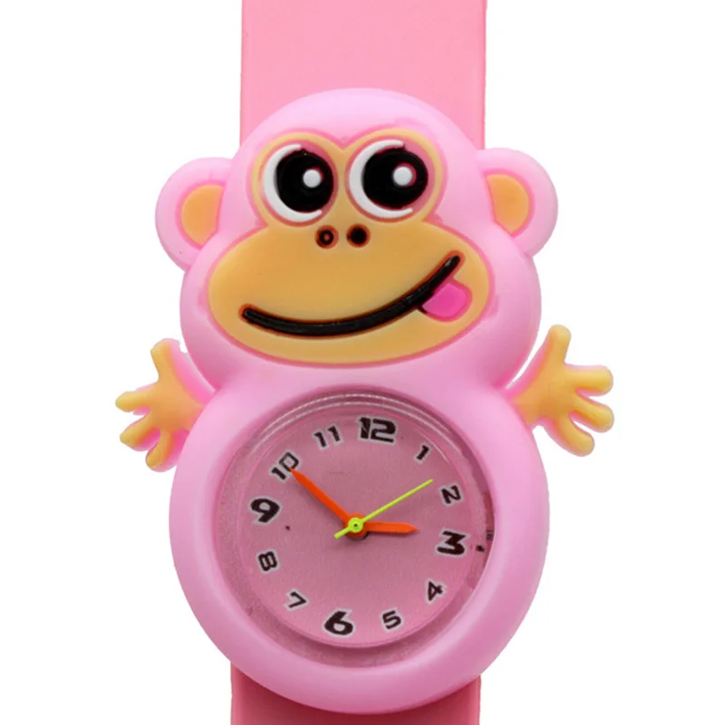 Тике Toker, новый 3D мультфильм смотреть много видов животных Молоко папа Симпатичные дети часы для маленьких детей кварцевые наручные часы