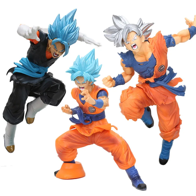 

Dragon Ball Z Super Saiyan silver goku God Super Saiyan Son Goku blue hair black gokou vegetto PVC action Figure toy