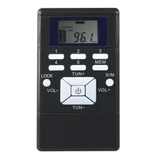 Портативный мини частотной модуляцией цифровой светодиодный Дисплей FM радио сигнал приемника обработки с наушником