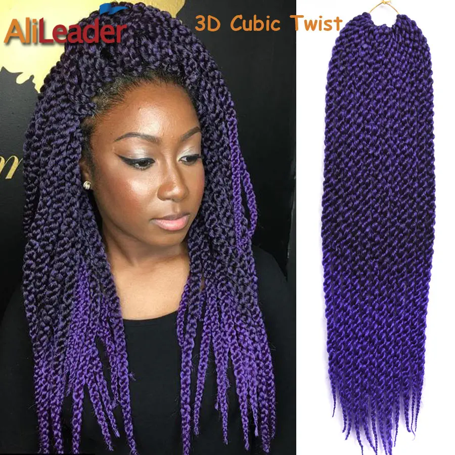 New Stylish 3d Split Cubic Twist Crochet Braids 22 120g Pack 12root ...
