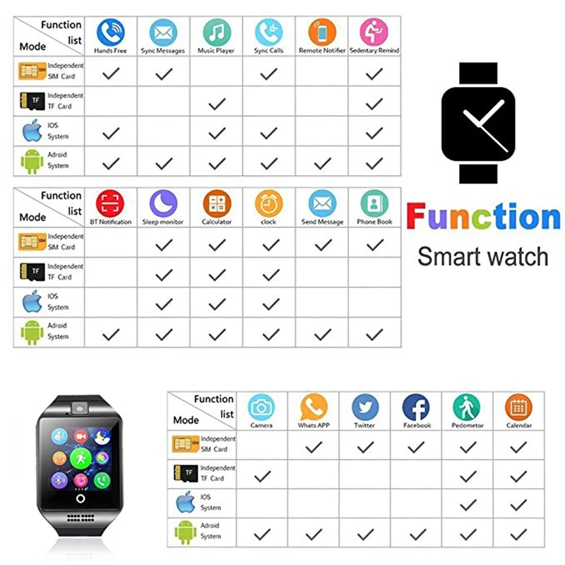 smart watch smartwatch     smart  smartwach Q18 (29)32