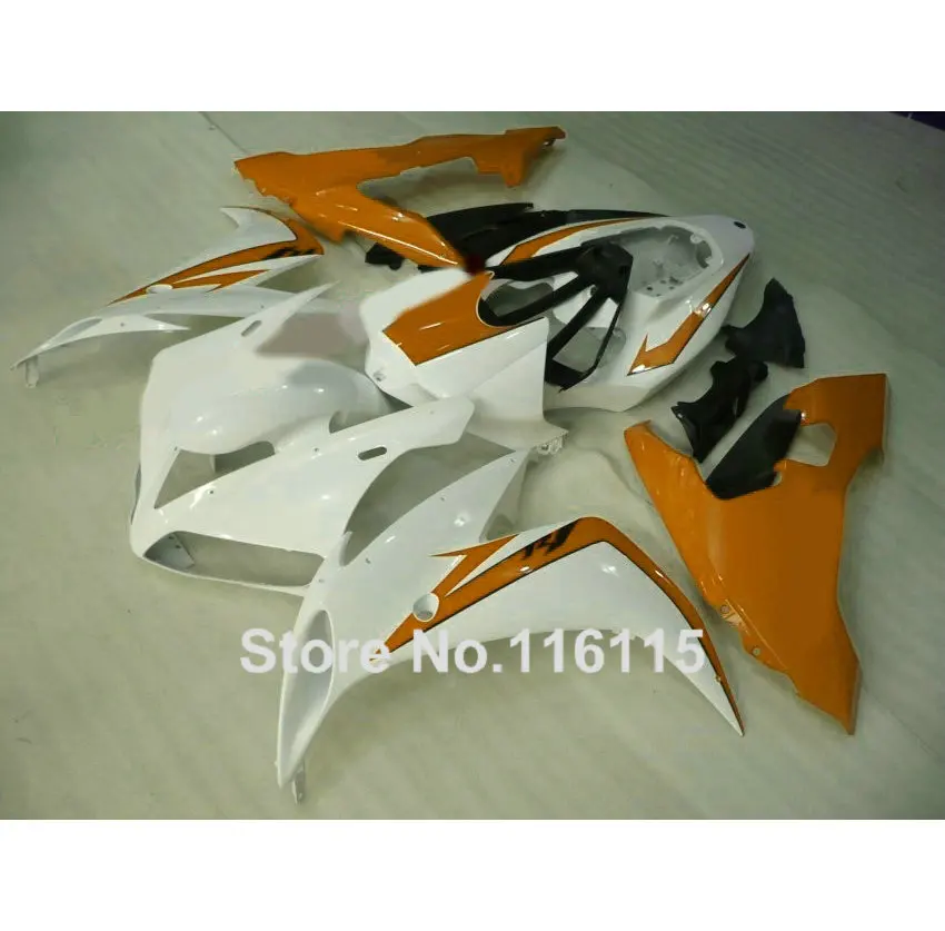 

MOTOMARTS Lowest price fairing kit for YAMAHA YZF R1 2004 2005 2006 orange white black fairings set R1 04 05 06 3217 Full inject