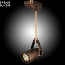 Деревенский COB светодиодный потолочный Точечный светильник s Ретро стиль промышленный подвесной полюсный светильник Бронзовый Черный винтажный светильник для магазина кафе точечный светильник